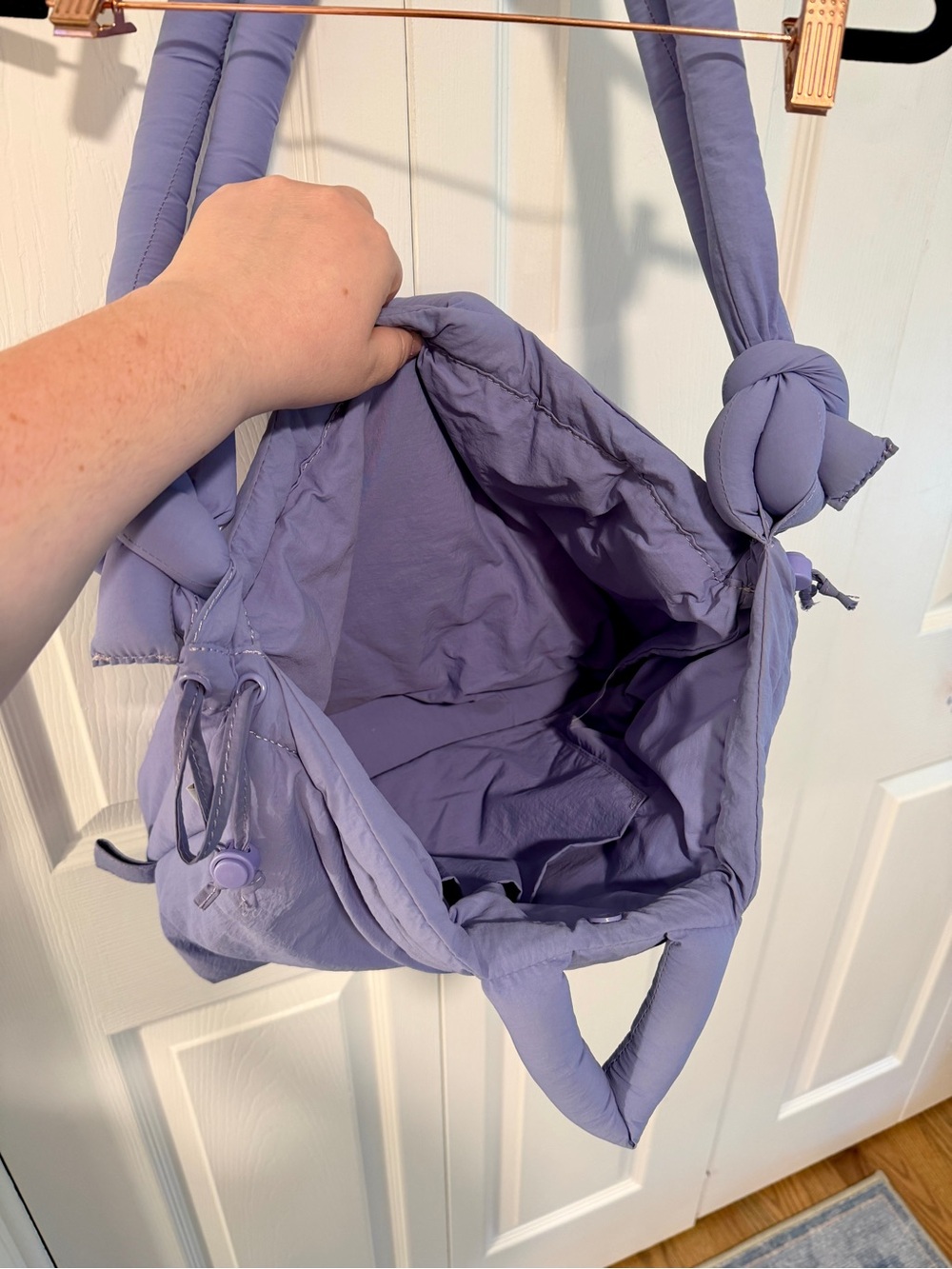 ÖLEND Ona Soft Bag – Lilac – Padded Nylon Tote/Crossbody/Backpack - Picture 6 of 6